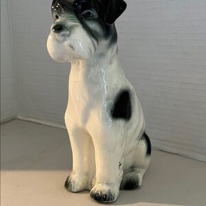 Vintage porcelain wire fox terrier figurine made in Germany